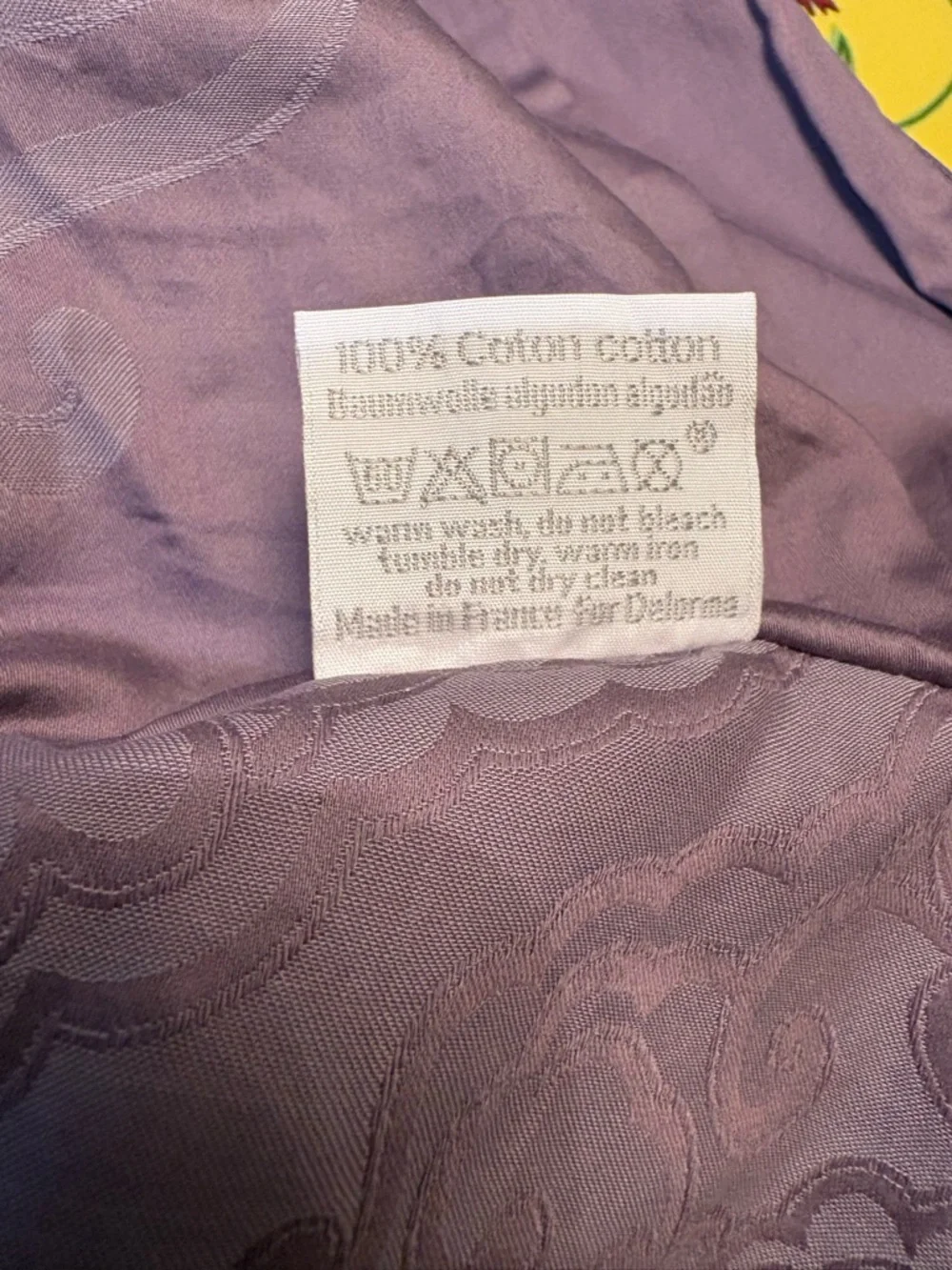 Yves Delorme Purple Esquise Pattern Euro Pillowsham